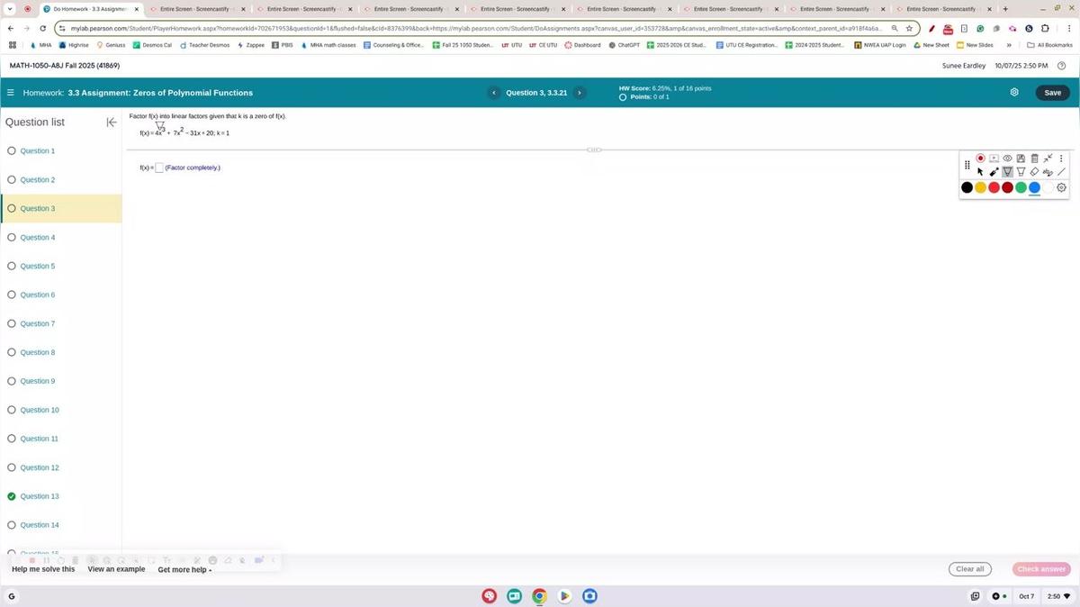 Math 1050 3.3 #3
