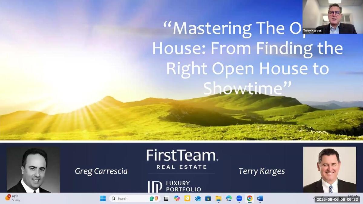 Mastering the Open House with Greg Carrescia &amp; Terry Karges (8-6-25)