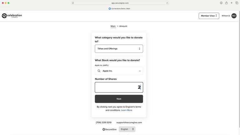 Stock Giving Walkthrough | Celebration Church
