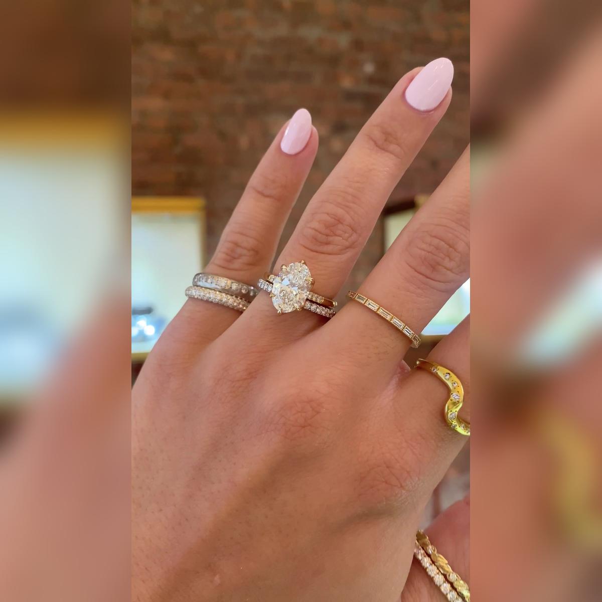 Elodie Oval Wedding Band Pairings
