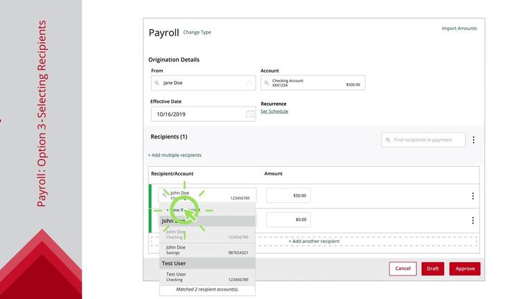 Creating Payroll, Multiple &amp; Split Payments