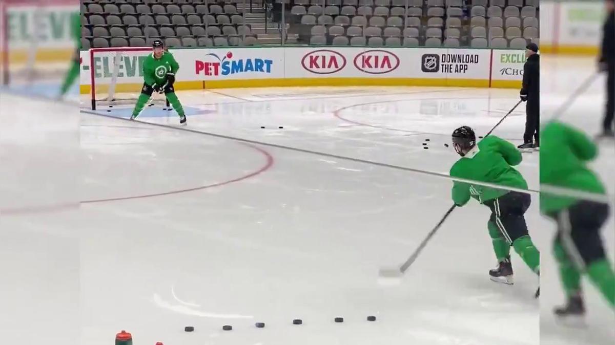 Pavelski practicing tip-ins.mp4
