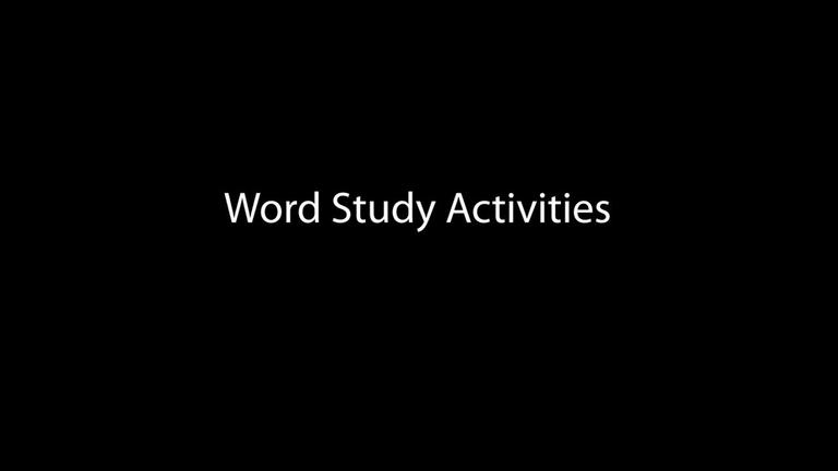 FUN L2 Word Study Activities (18:30)