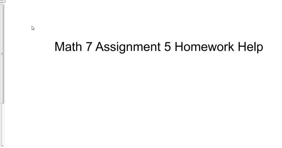 Math 7 assignment 5 Homework help.mp4