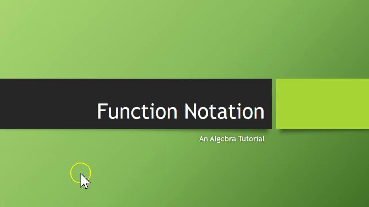 Function Notation SMIII