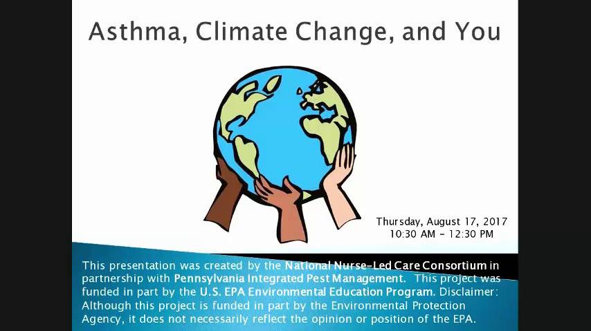 EPA Environmental Education with NNCC: Asthma, Climate Change, and You SEPA – Training