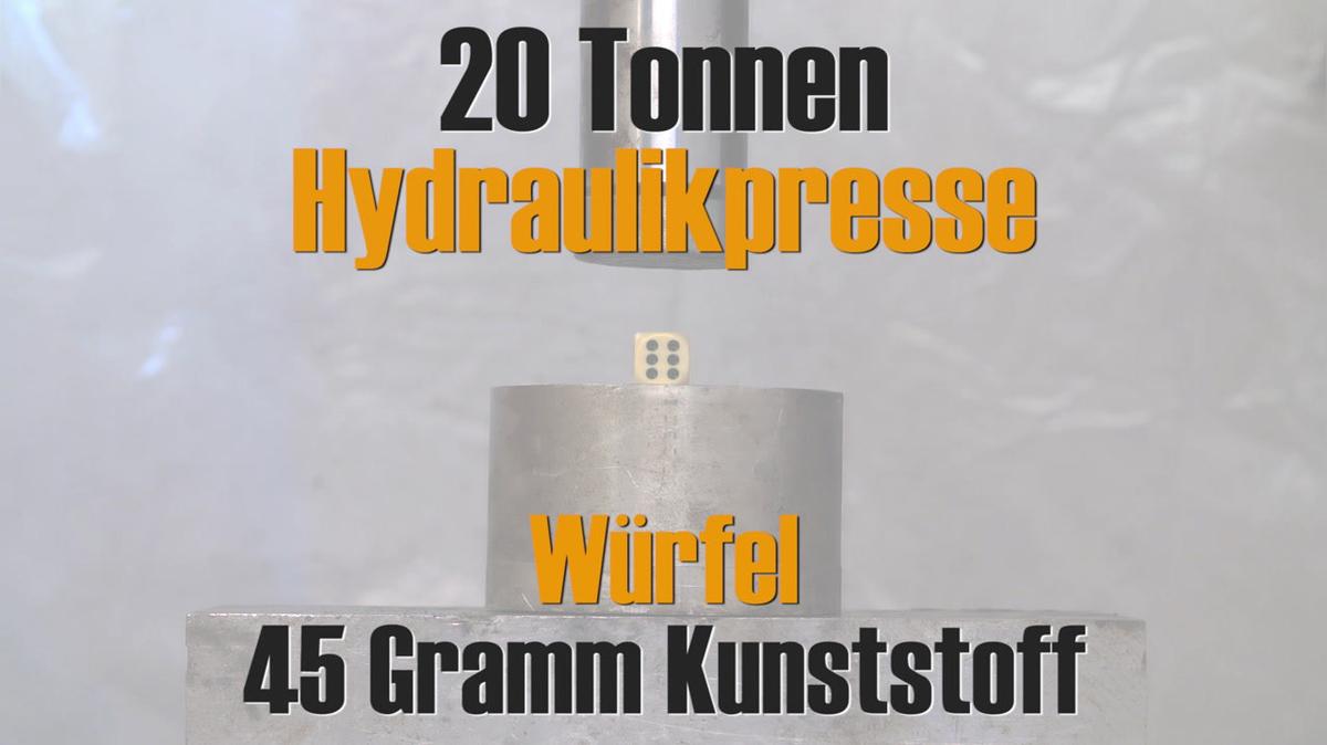 Hydraulikpresse vs. Würfel