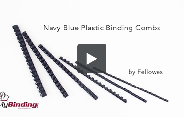 Free Shipping New Fellowes Premium 3/4" Navy Blue Plastic Binding Combs 100pk