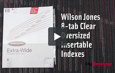 W55209A Wilson Jones Oversized Insertable Dividers Clear Tabs 8-Tab Set 