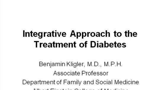 Integrative Approach to Diabetes