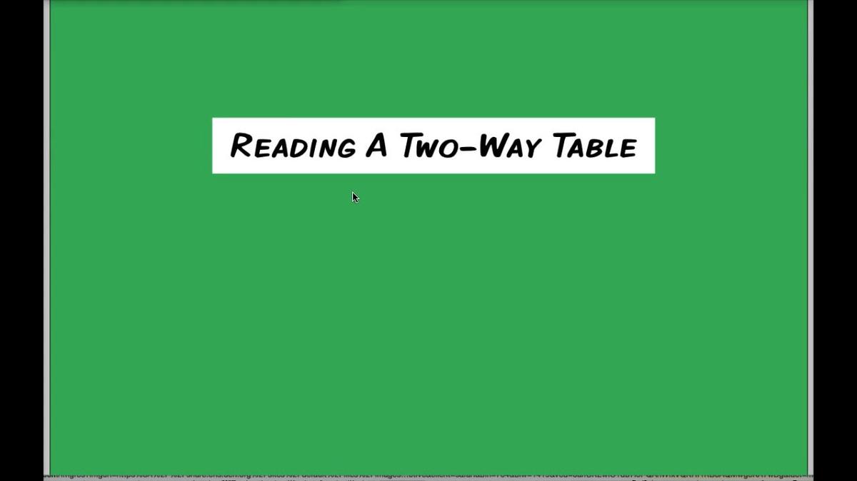 Math 8 Q2 Unit 5 Reading A Two-Way Table.mp4