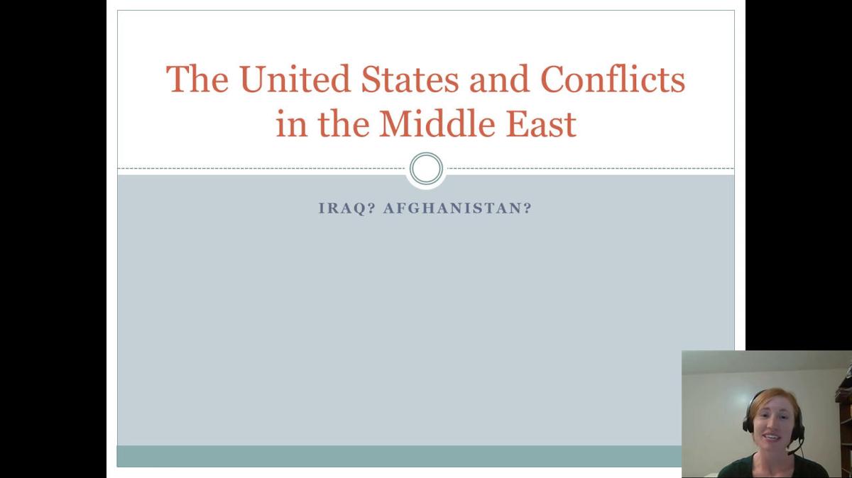 Conflicts in the Middle East Iraq and Afghanistan