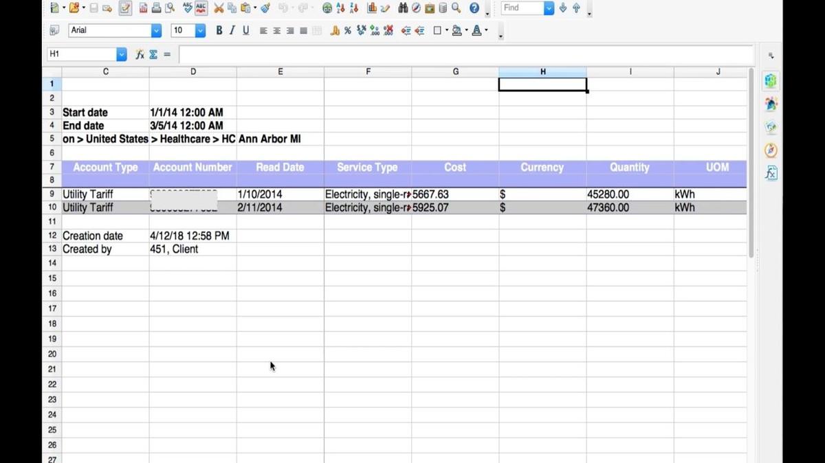 Utility 6 - Bill History