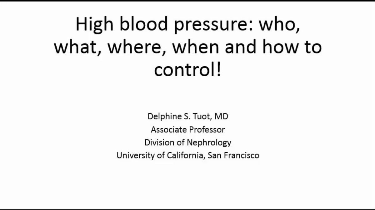 High blood pressure: who, what, where, when and how to control! English Version