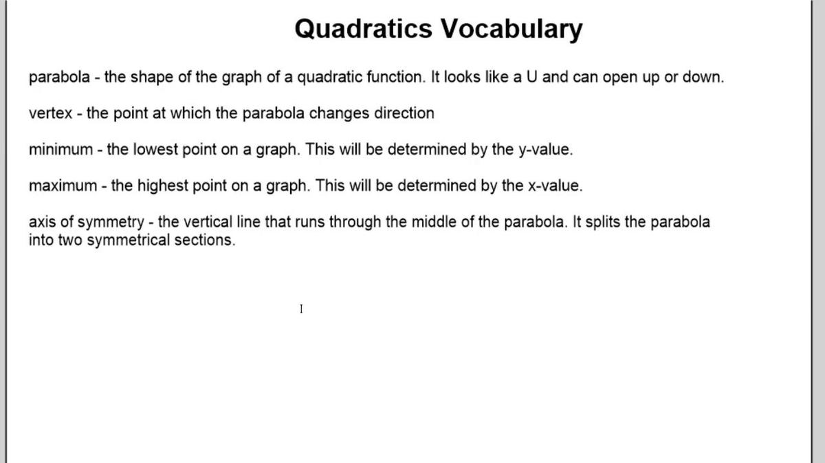 Features of Quadratic Graphs.mp4