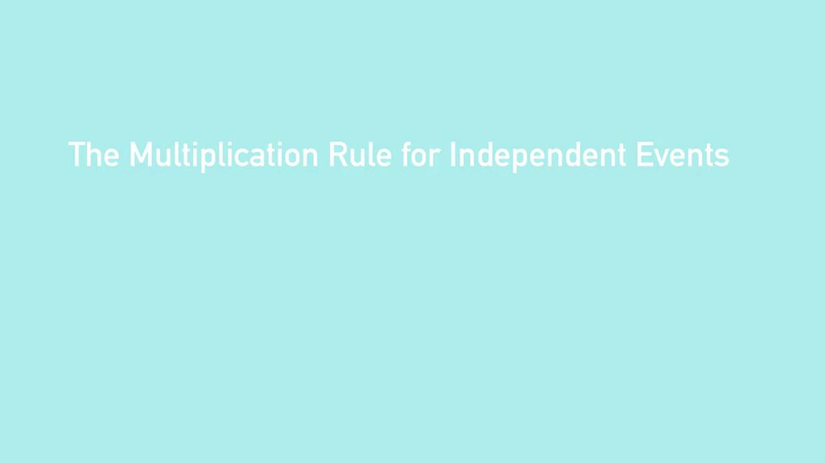 The Multiplication Rule for Independent Events.mp4