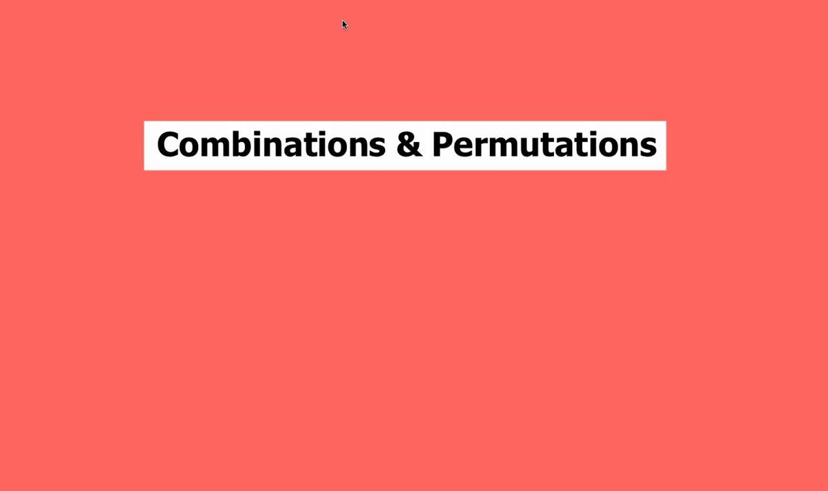Combinations &amp; Permutations.mp4