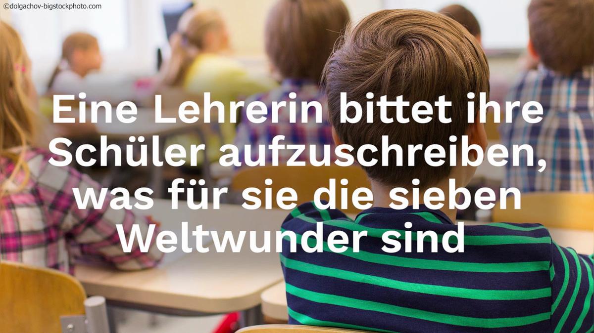 Die Antwort dieser Schülerin bringt die ganze Klasse zum Schweigen