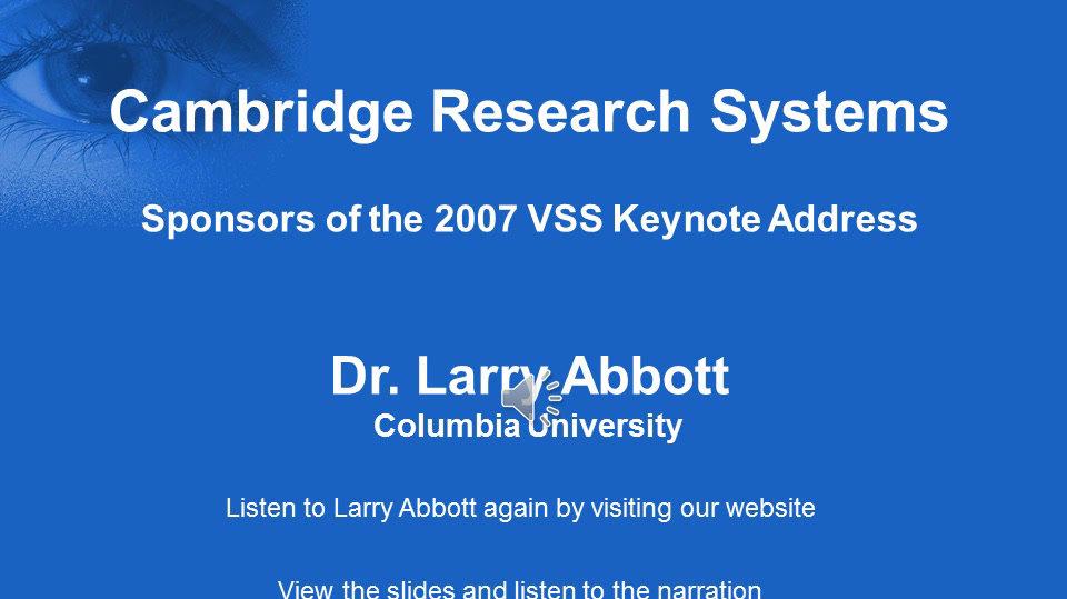 Larry Abbott "The Interaction of Evoked and Spontaneous Activity in Visual Processing"