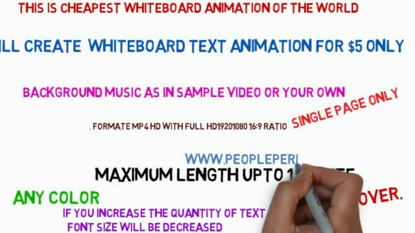 Create whiteboard text animation