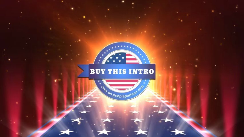 Make unique USA patriotic logo intro