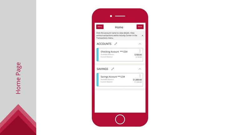 Mobile Banking Interface