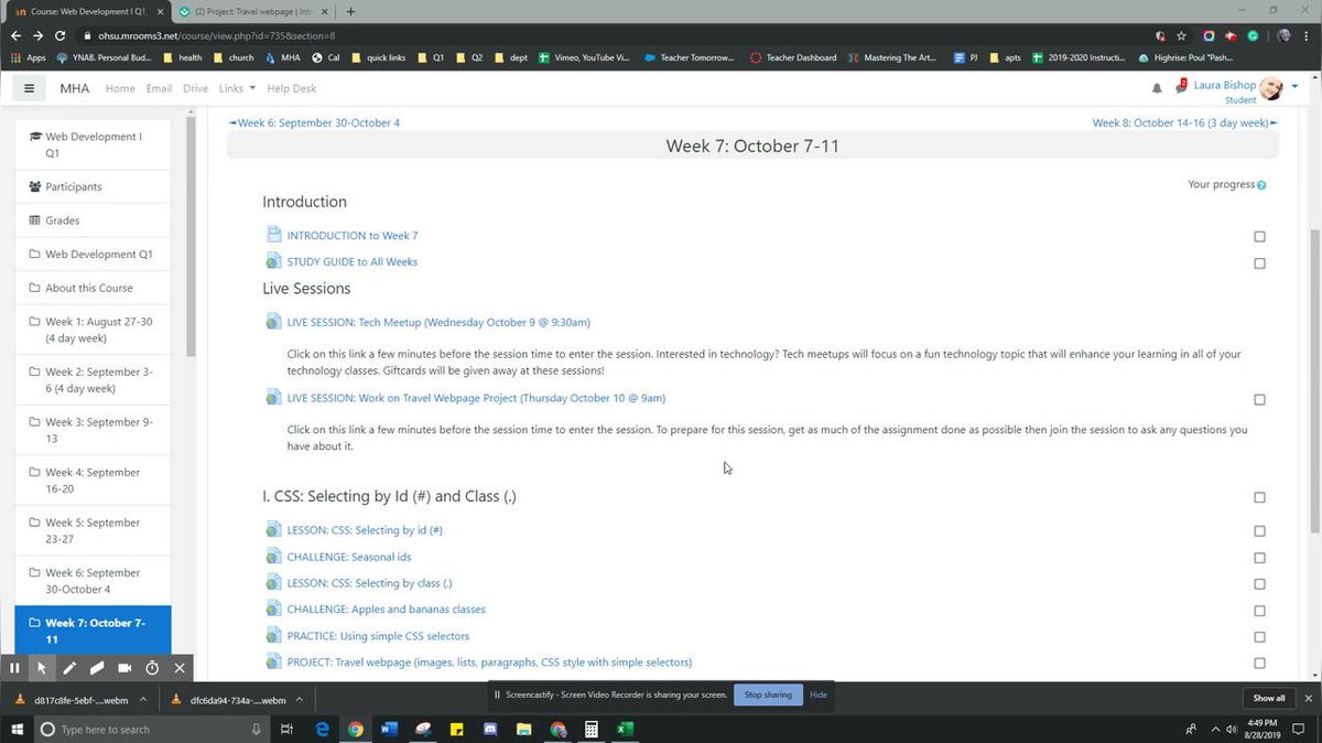 Web Development Kahn Academy Week 7