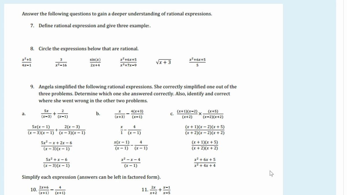 Homework Help Rational Expressions Question 2.mp4