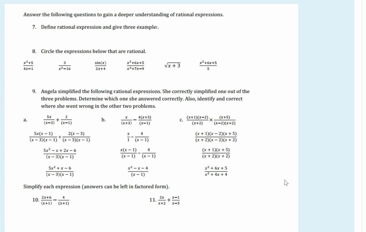 Homework Help Rational Expressions Question 2.mp4
