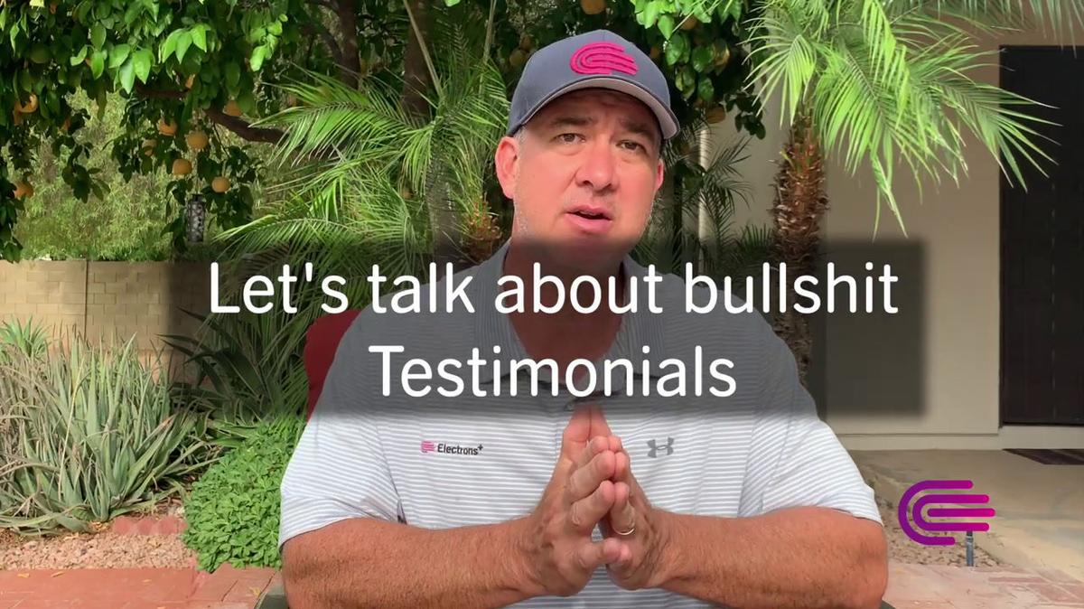 Let's talk about bullshit testimonials