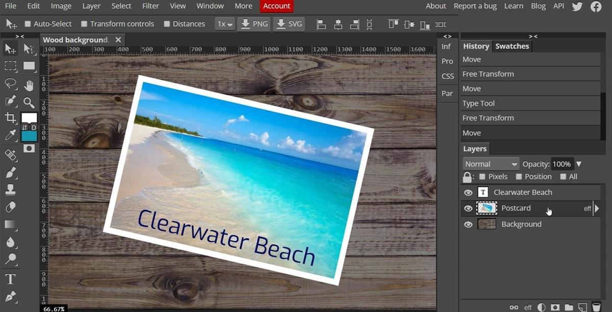 Photopea Postcard Assignment Demo Graphic Design.mp4