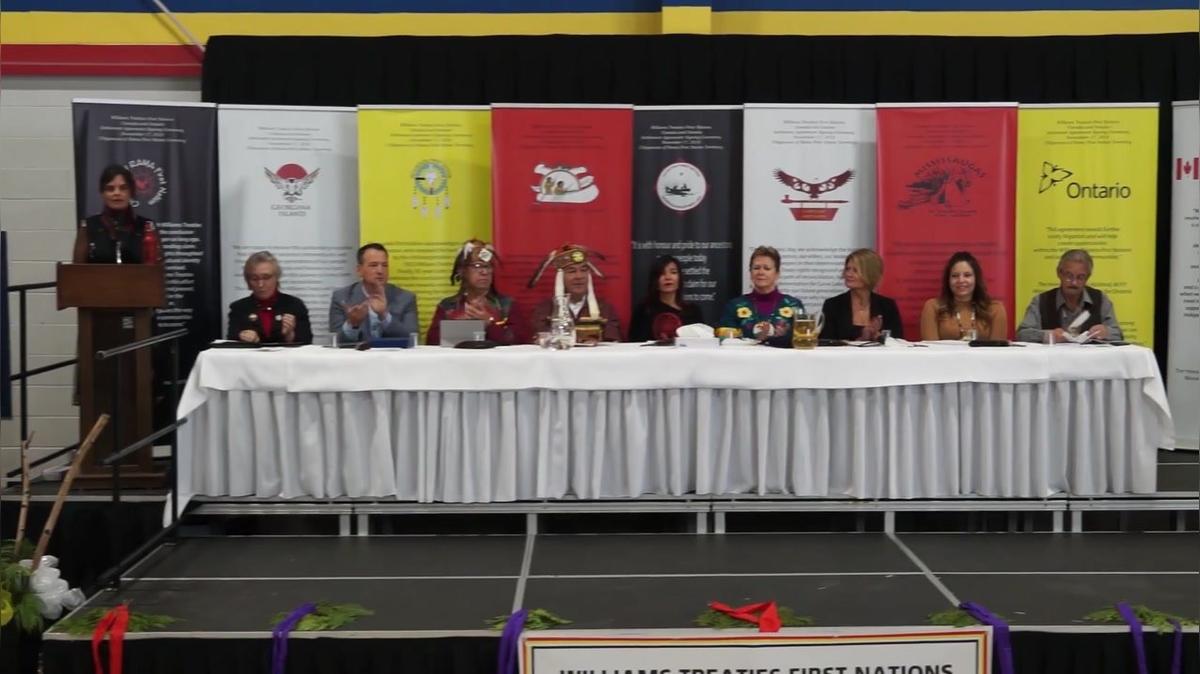 03 - Stage Party Introduction and Opening Remarks by Chief Rodney Noganosh, Chippewas of Rama First Nation