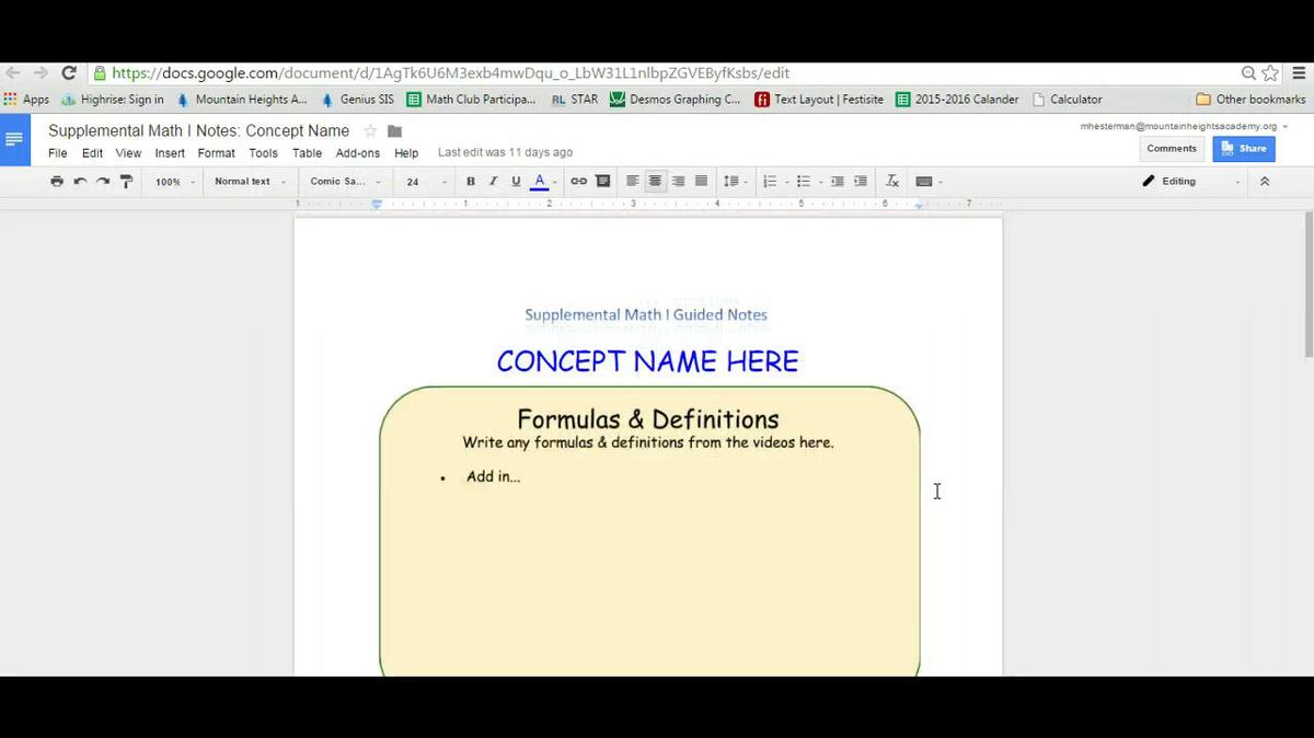 Taking Notes in a Google Doc.vid