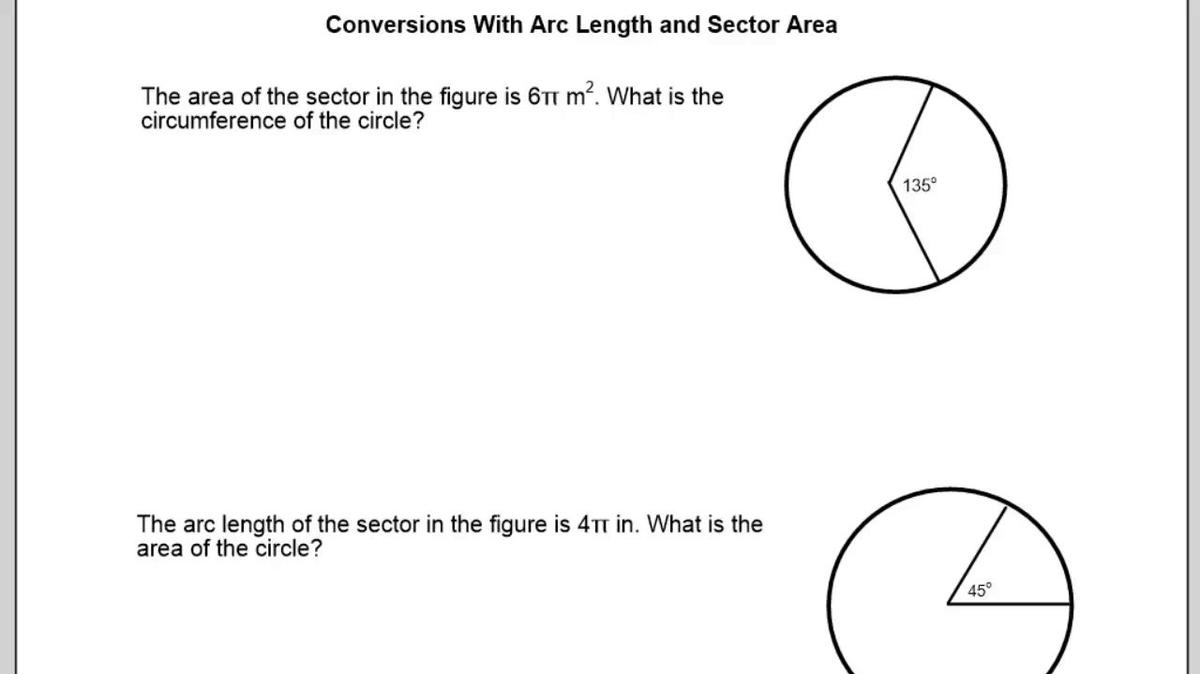 Conversions with Arc Length and Sector Area.mp4