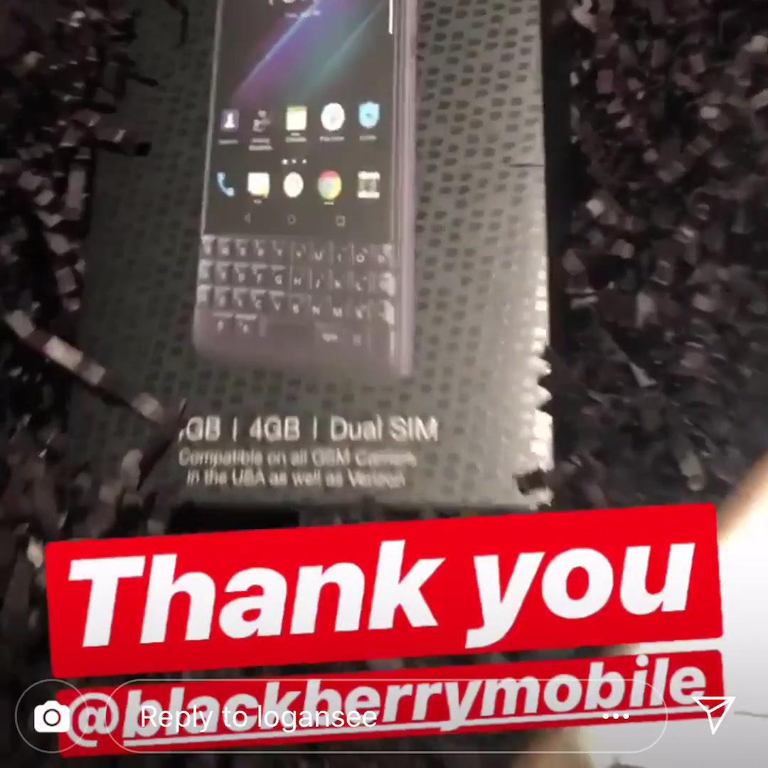Blackberry -  Logan See - Instagram Story
