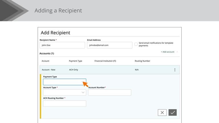 Recipients (ACH Only)
