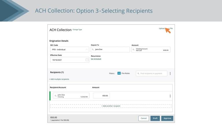 Q2BOB13 - Creating an ACH Collection