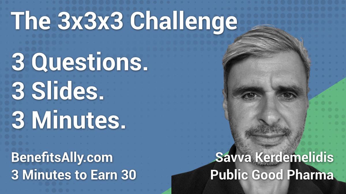 Public Good Pharma - 3x3x3 Challenge with Savva Kerdemelidis
