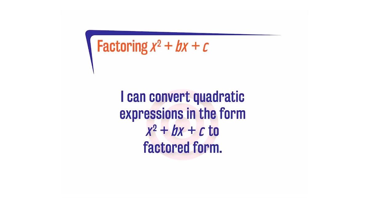 CoreSP A.9.3 Factoring x2 + bx + c