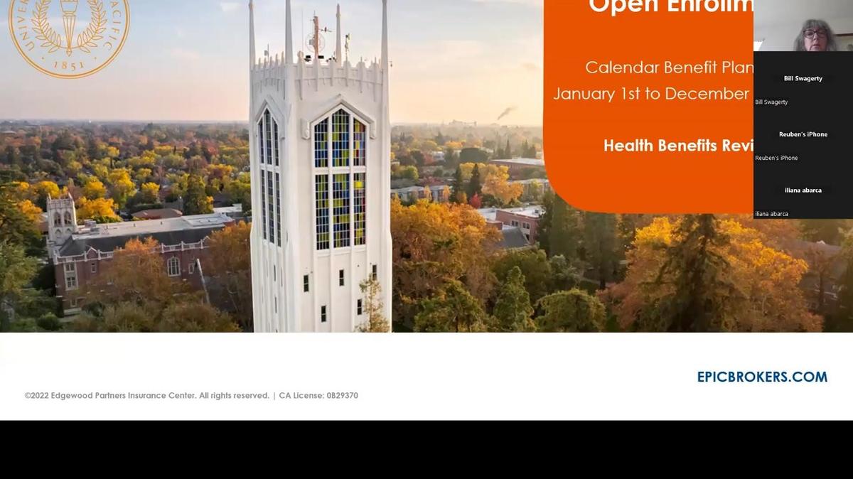 University of Pacific 2024 Open Enrollment Meeting - RETIREES 11.16.2023