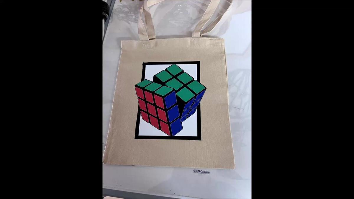rubix cube diagram traced out to create a *.dxf file