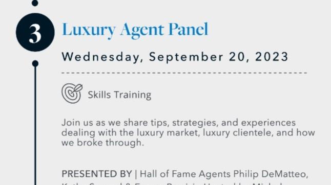 Luxury Agent Panel w/ Philip DeMatteo, Kathy Samuel & Farzan Parvizi (9.20.23)