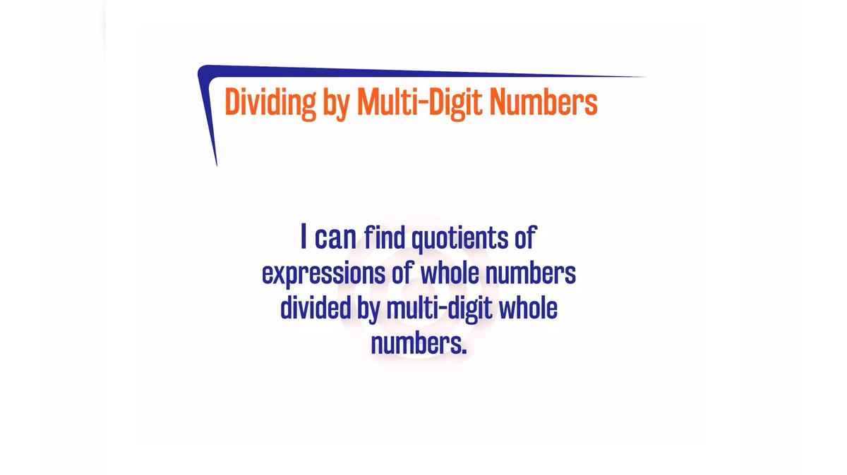 CoreSP 1.2.4 Dividing by Multi Digit Numbers