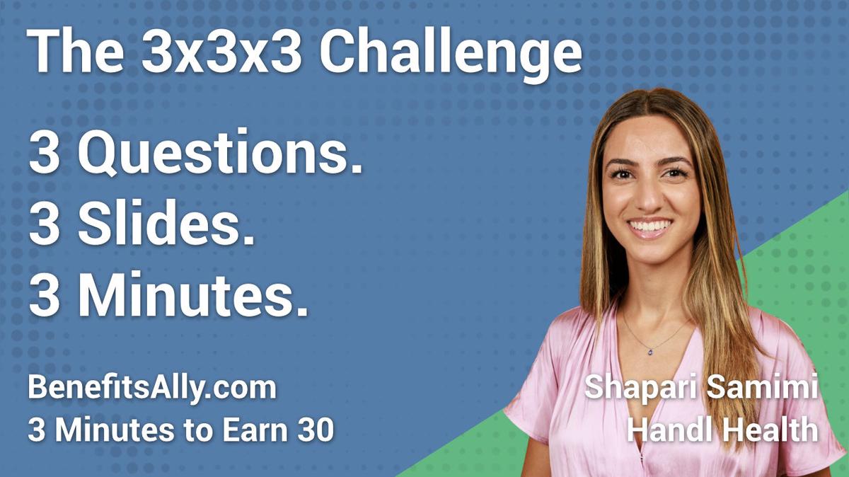Handl Health - 3x3x3 Challenge with Shapari Samimi
