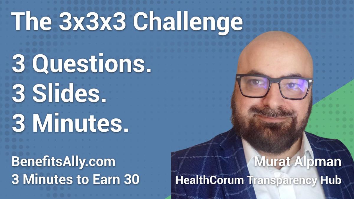 HealthCorum Transparency Hub - 3x3x3 Challenge with Murat Alpman