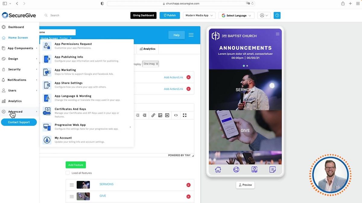 Church Apps Walkthrough - Advanced