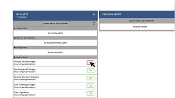 Managing Business Alerts