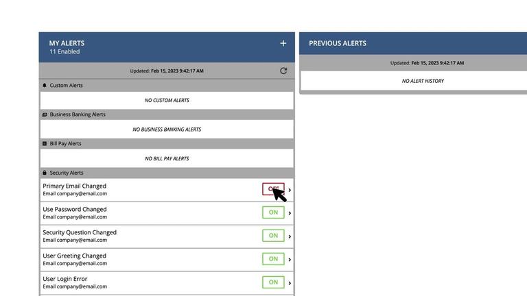 Managing Business Alerts