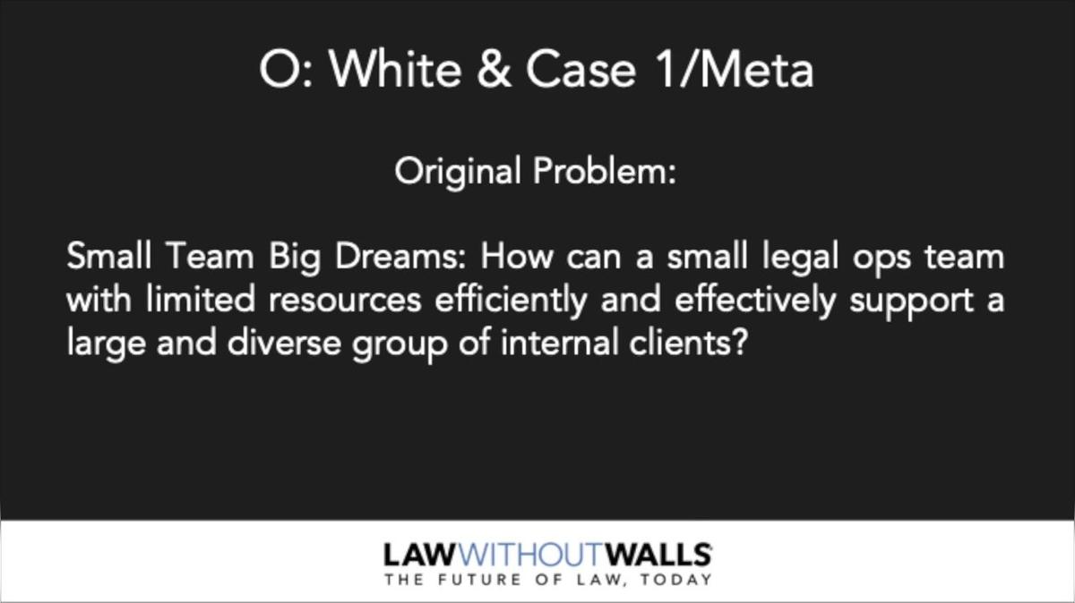 O: White &amp; Case 1:Meta