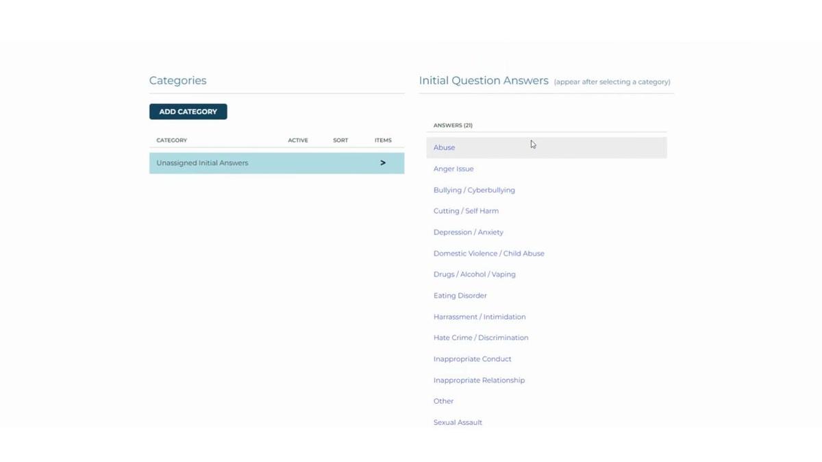 STOPit How to Create Categories for Incident Types
